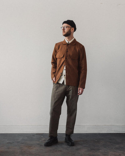 Evan Kinori Field Shirt, Rust