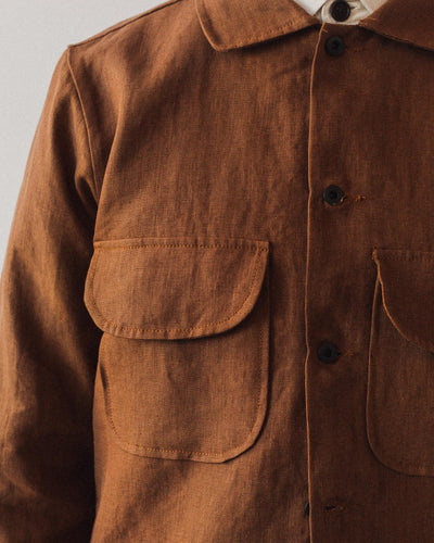 Evan Kinori Field Shirt, Rust