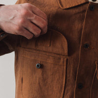 Evan Kinori Field Shirt, Rust