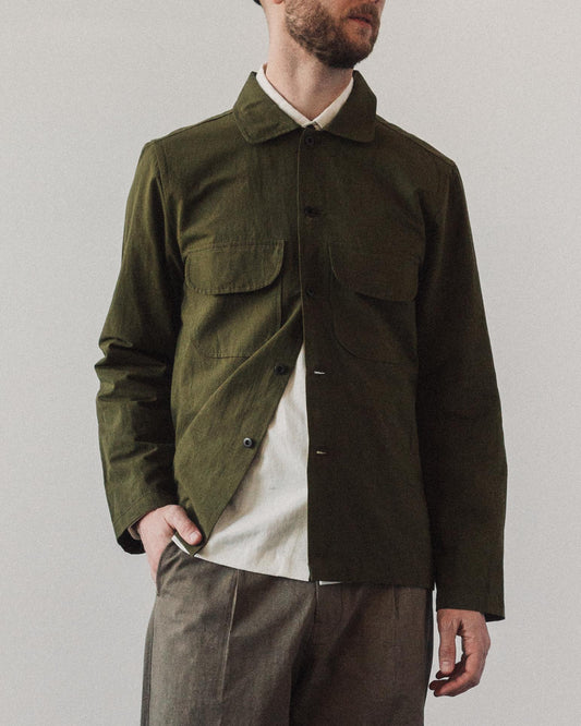 Evan Kinori Field Shirt, Olive