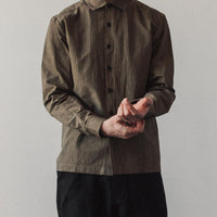 Evan Kinori Flat Hem Shirt, Olive