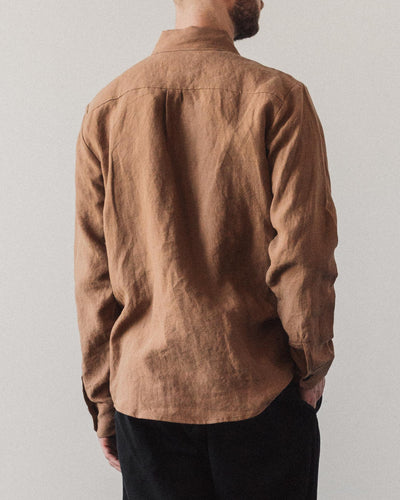 Evan Kinori Two Pocket Shirt, Ochre