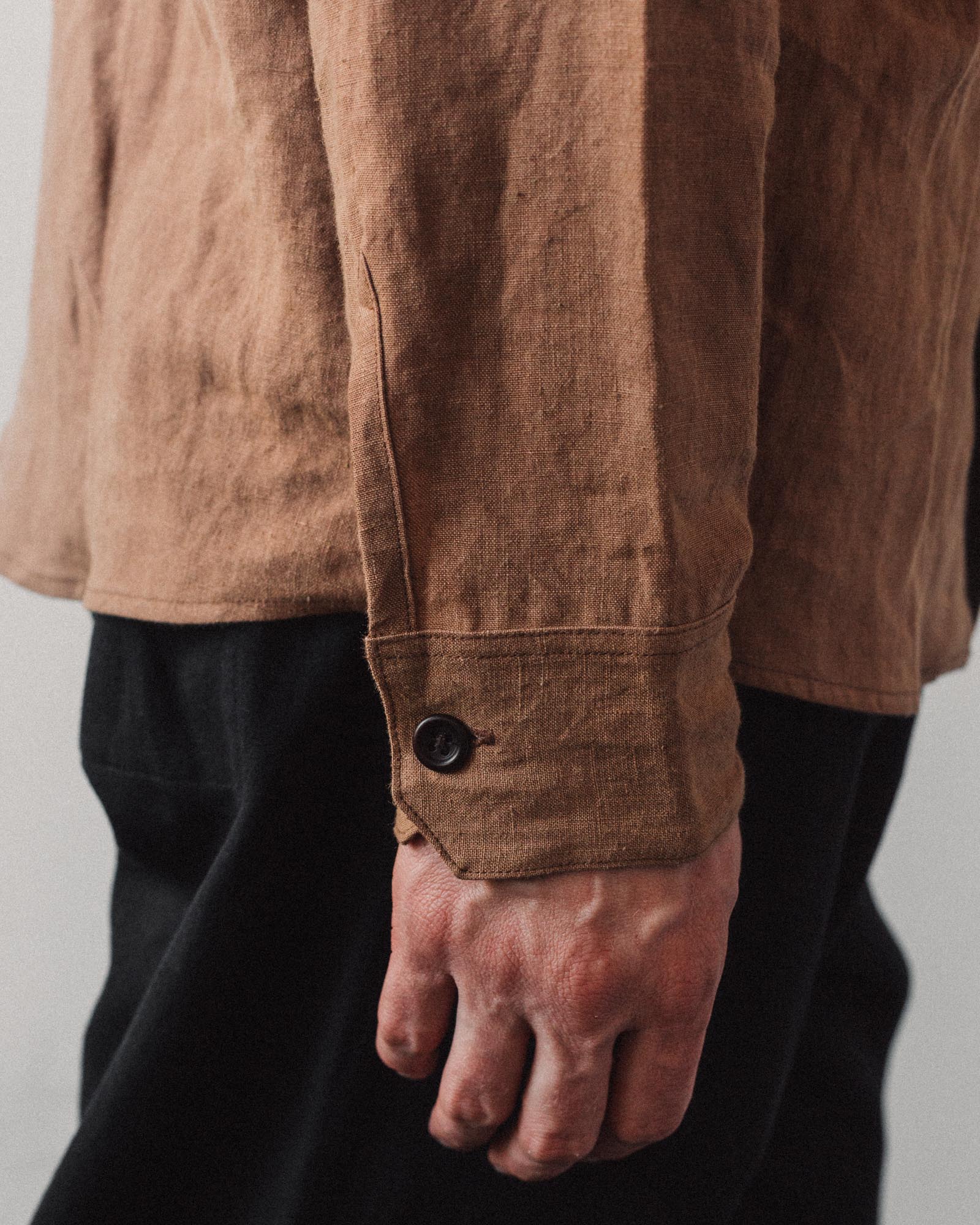 Evan Kinori Two Pocket Shirt, Ochre – Glasswing Evan Kinori Two Pocket Shirt, Ochre – Glasswing