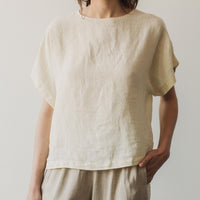 Black Crane Box Top, Cream