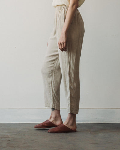 Black Crane Easy Pants, Natural