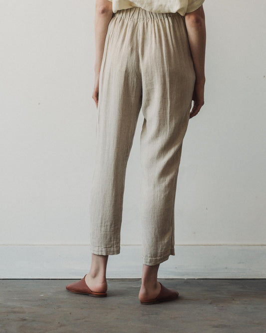 Black Crane Easy Pants, Natural