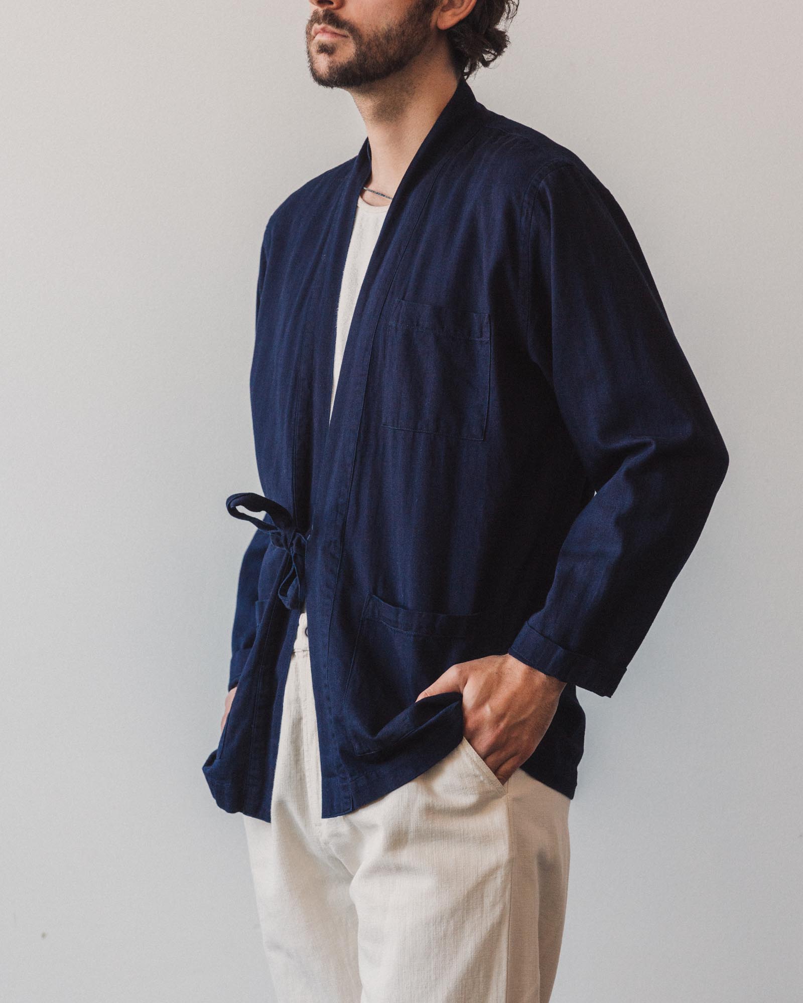 universal works tie front jacket