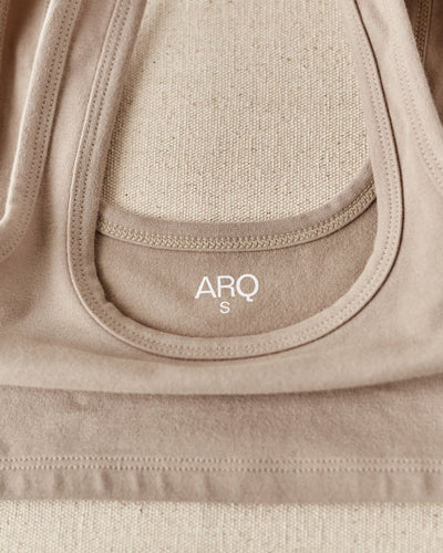 ARQ Wide Strap Bra, Taupe