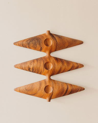 Aleph Geddis Hanging Wood Sculpture