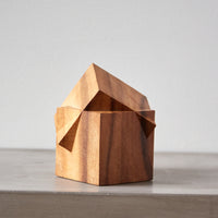 Aleph Geddis Wood Sculpture, Interlocking Cube Small