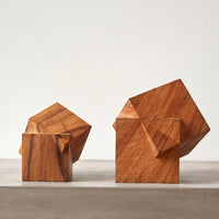 Aleph Geddis Wood Sculpture, Interlocking Cube Small