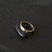 Another Feather Brick Ring, Silver