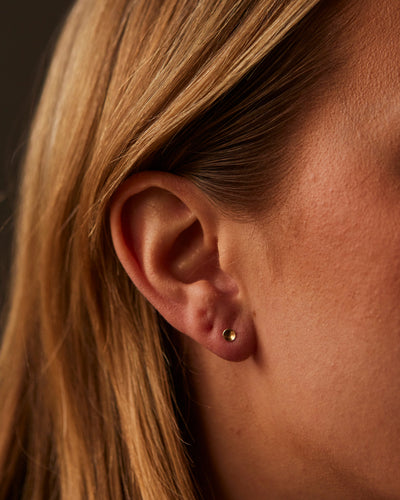 Another Feather Cup Studs, 14k Gold