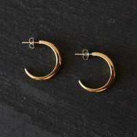 Another Feather Dorsal Hoops, Bronze