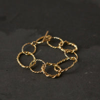 Another Feather Rope Chain Bracelet, Bronze