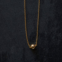 Another Feather Single Pearl Necklace, Gold