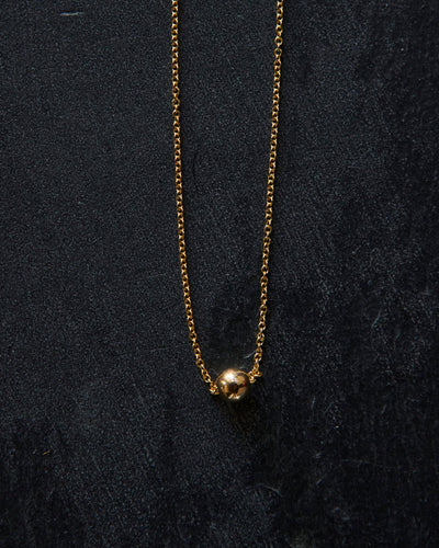 Another Feather Single Pearl Necklace, Gold