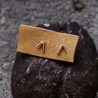 Another Feather Small Dart Studs, 14k Gold