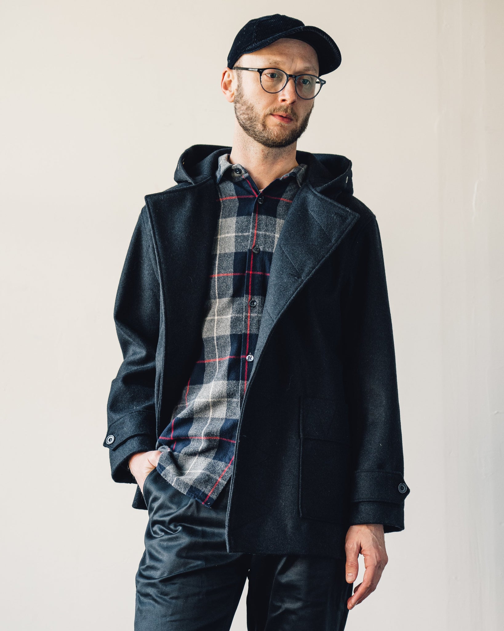 Arpenteur Kabig Coat, Navy | Glasswing