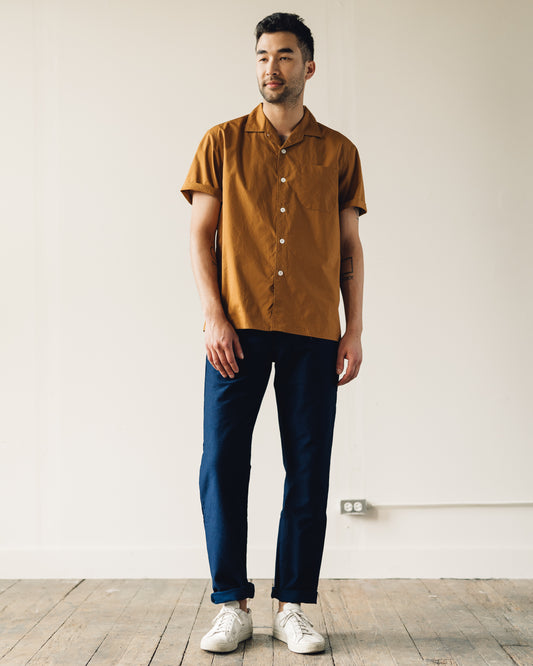 Arpenteur Pyjama Shirt, Camel Poplin