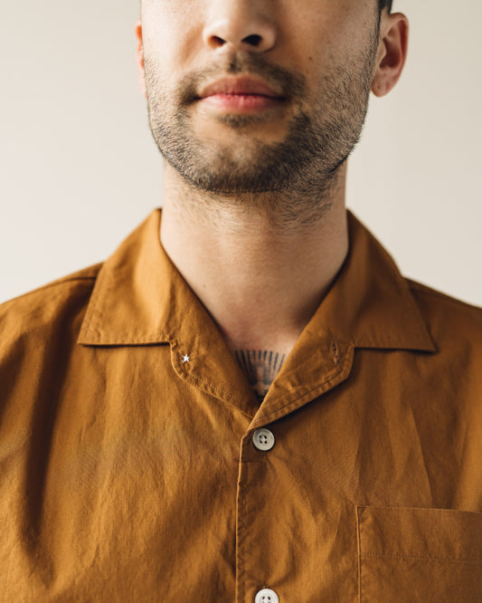 Arpenteur Pyjama Shirt, Camel Poplin