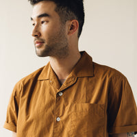 Arpenteur Pyjama Shirt, Camel Poplin