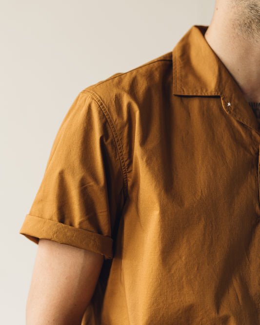 Arpenteur Pyjama Shirt, Camel Poplin