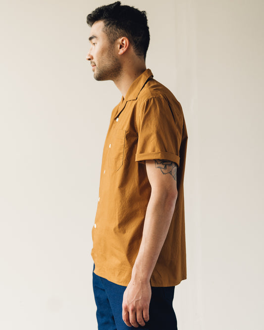 Arpenteur Pyjama Shirt, Camel Poplin