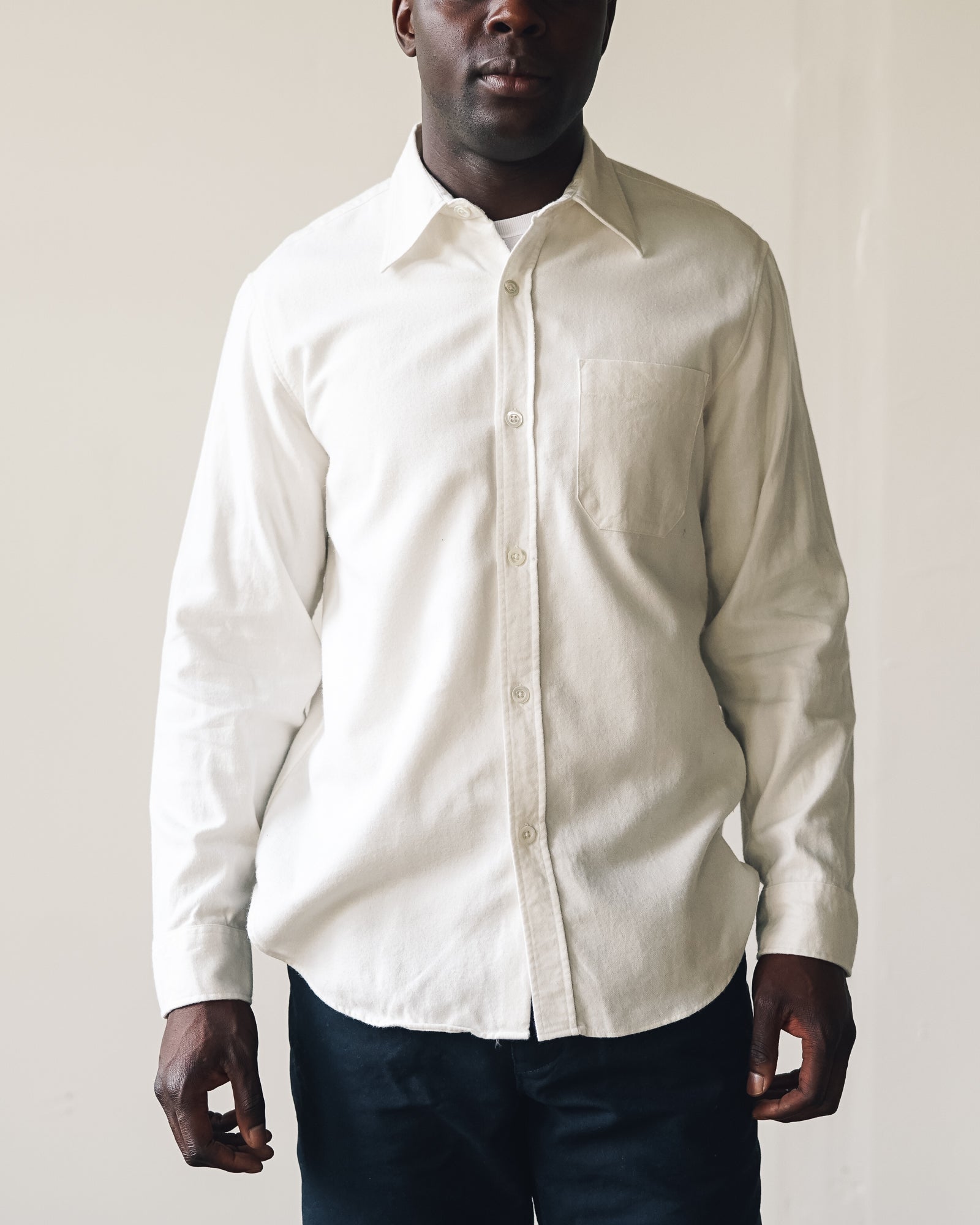 Arpenteur Ted Cotton Shirt Cream Glasswing