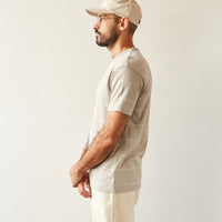 Arpenteur Fine Stripe Match Tee, White/Stone