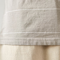 Arpenteur Fine Stripe Match Tee, White/Stone