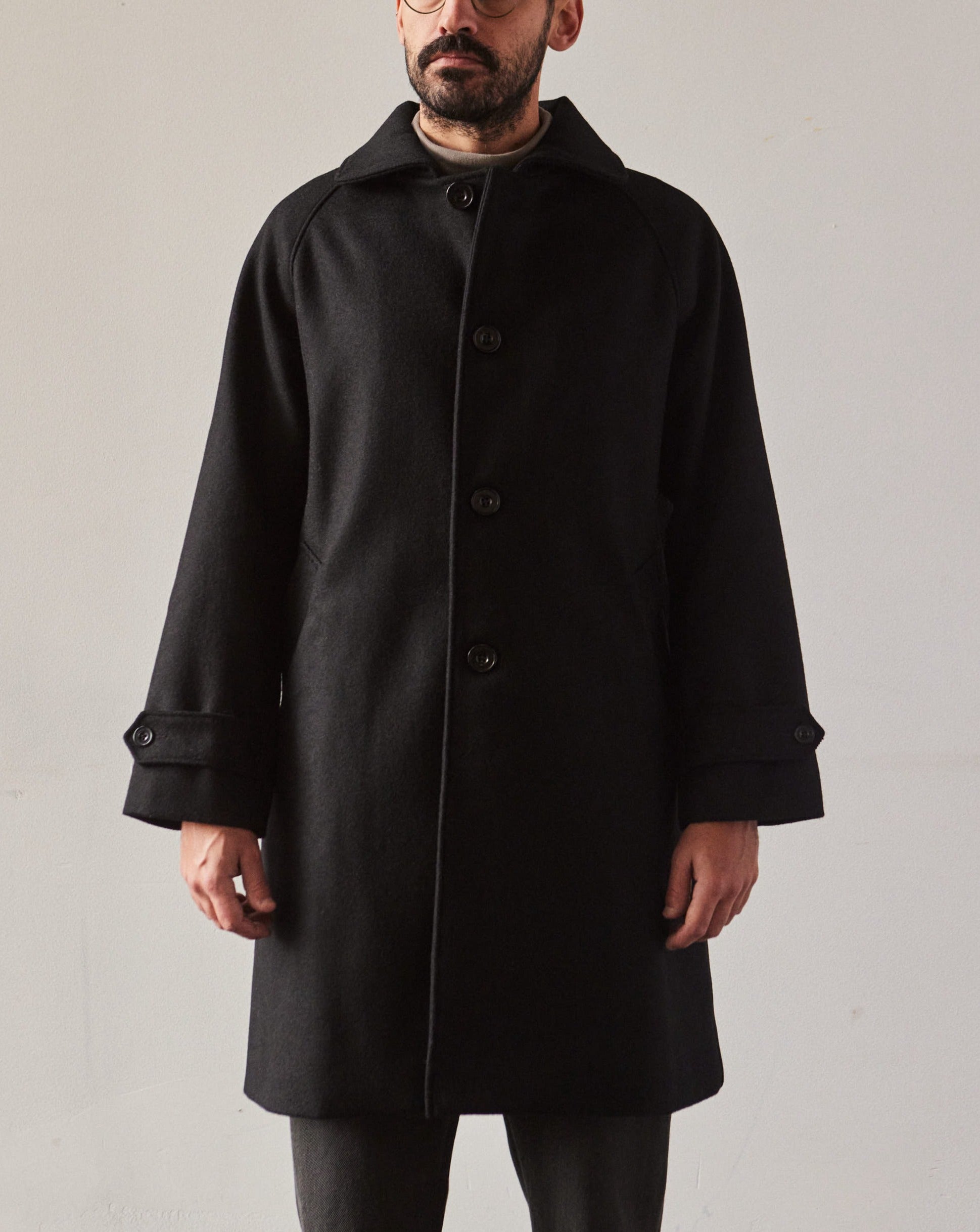 Arpenteur Melton Utile Coat, Black | Glasswing