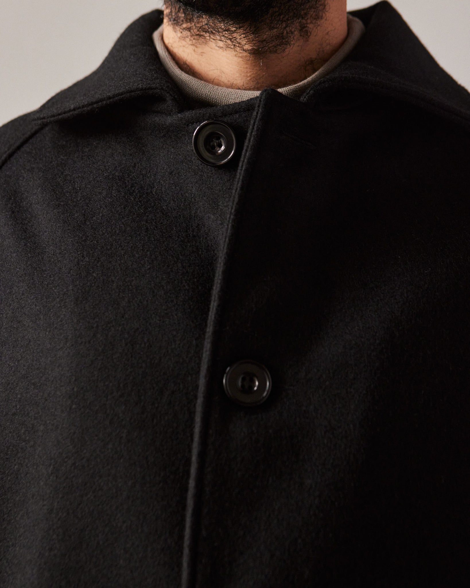 Arpenteur Melton Utile Coat, Black | Glasswing