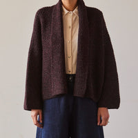 Atelier Delphine Kimono Waffle Jacket, Aubergine