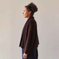 Atelier Delphine Kimono Waffle Jacket, Aubergine