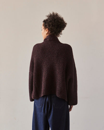 Atelier Delphine Kimono Waffle Jacket, Aubergine