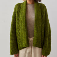 Atelier Delphine Kimono Waffle Jacket, Moss