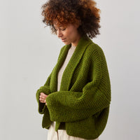 Atelier Delphine Kimono Waffle Jacket, Moss