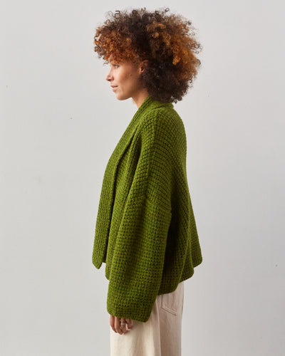 Atelier Delphine Kimono Waffle Jacket, Moss