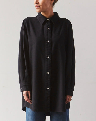 Atelier Delphine Oversized Overlay Flannel, Black