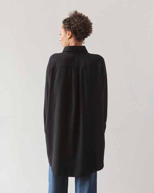 Atelier Delphine Oversized Overlay Flannel, Black