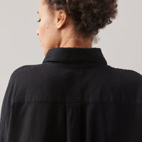 Atelier Delphine Oversized Overlay Flannel, Black