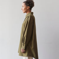 Atelier Delphine Oversized Overlay Flannel, Hunter Green