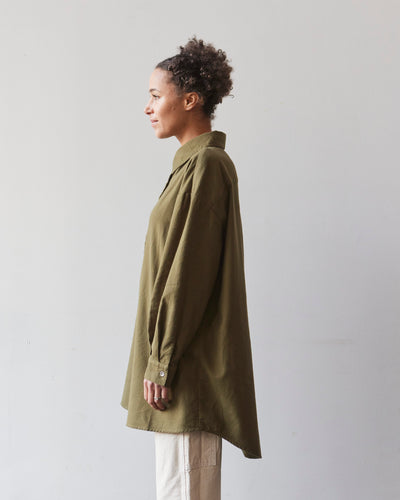 Atelier Delphine Oversized Overlay Flannel, Hunter Green