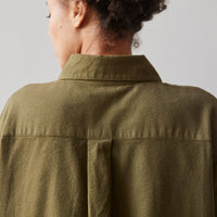 Atelier Delphine Oversized Overlay Flannel, Hunter Green