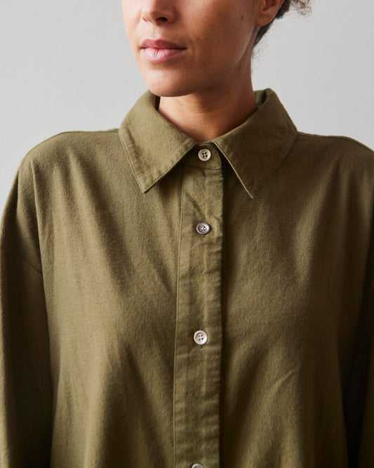 Atelier Delphine Oversized Overlay Flannel, Hunter Green