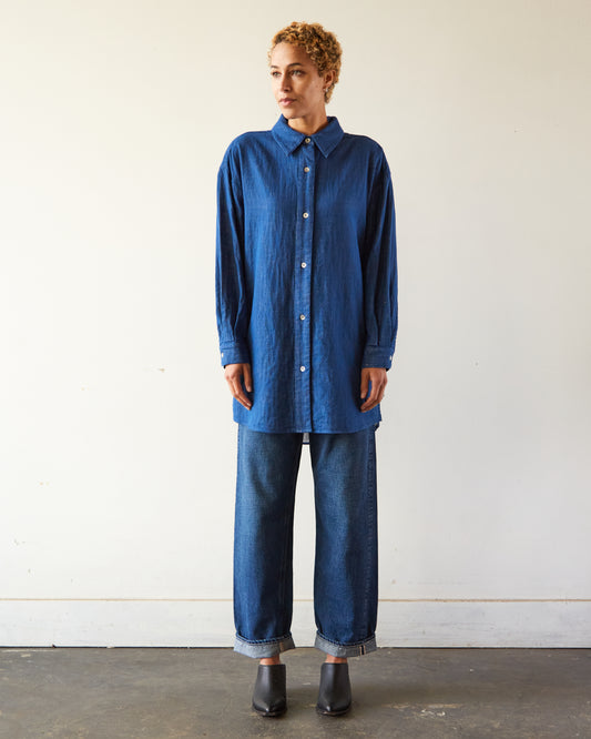 Atelier Delphine Oversized Shirt Jacket, Blue