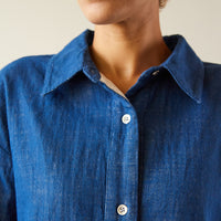 Atelier Delphine Oversized Shirt Jacket, Blue