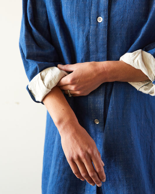 Atelier Delphine Oversized Shirt Jacket, Blue