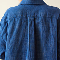 Atelier Delphine Oversized Shirt Jacket, Blue